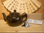 Brown Betty, Black Tea, and Tea Strainer