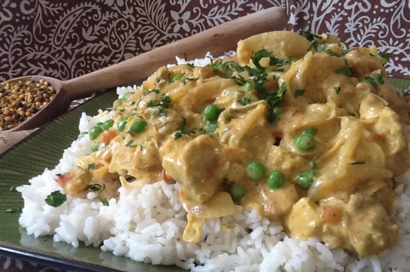 Madras Curry with Chicken and Peas