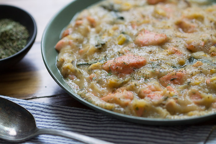 FODMAP Salmon Chowder