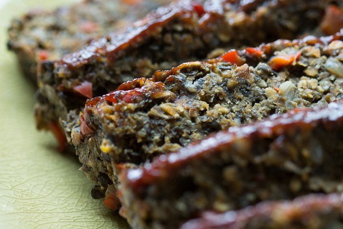 Lentil Loaf with Awesome Sauce
