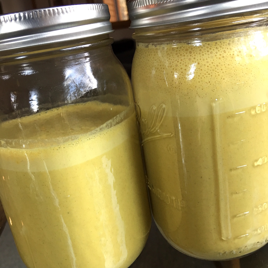 Golden Milk in jars