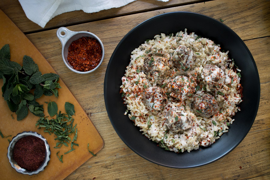 Kofte Spiced Lamb Meatballs with Yogurt Sauce