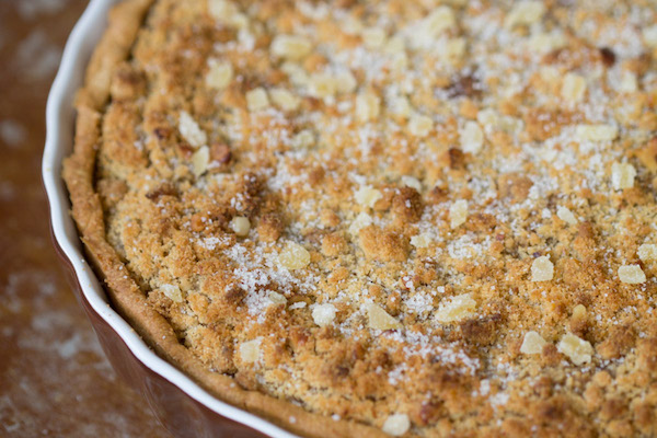 Spiced Pumpkin Pie with Apple Butter and Ginger Streusel
