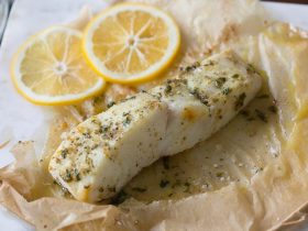 Halibut en papillote
