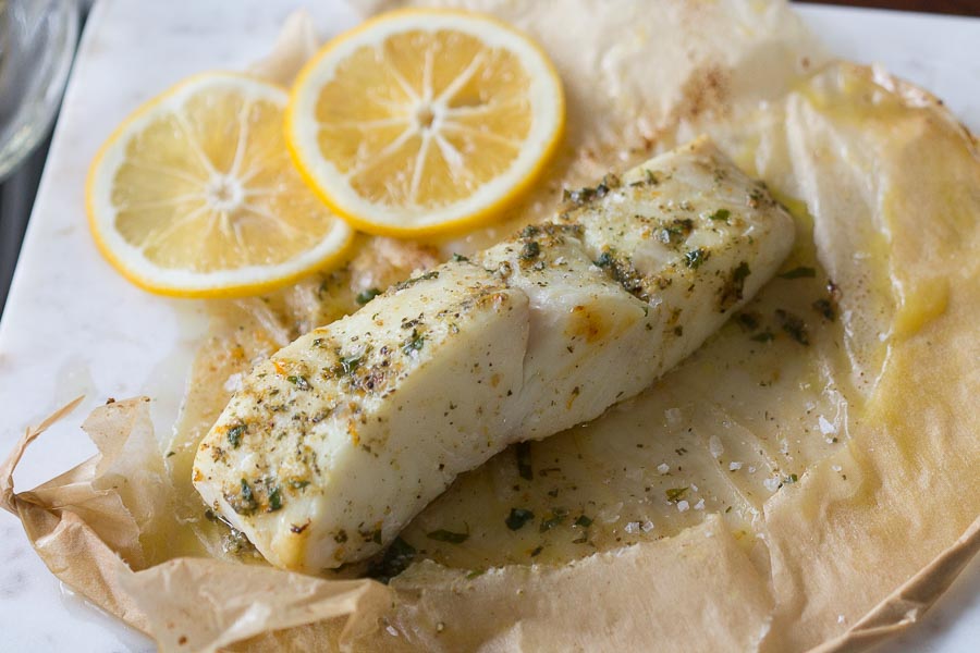 Orange Tarragon Halibut with Honey en Papillote - A collection of spice ...