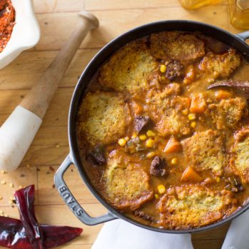 Hopi Beef Stew with Cornmeal Dumplings