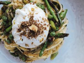Dukkah Spring Spaghetti
