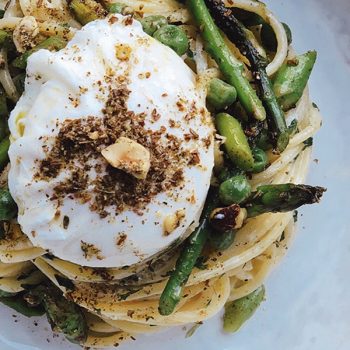 Dukkah Spring Spaghetti