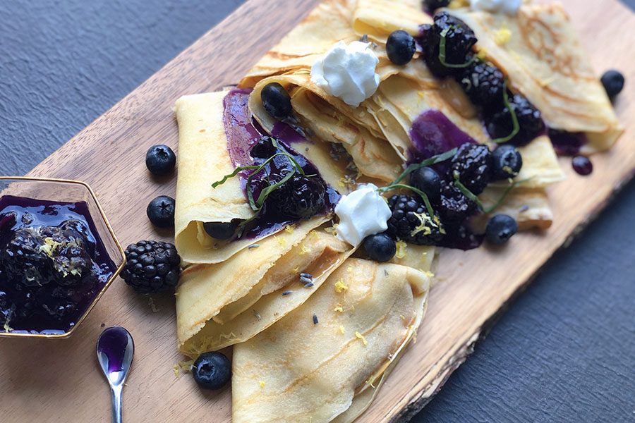 Lavender Dulce de Leche Crepes