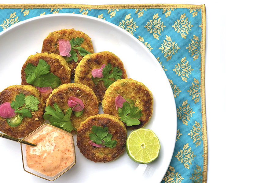 Kala masala shrimp cakes