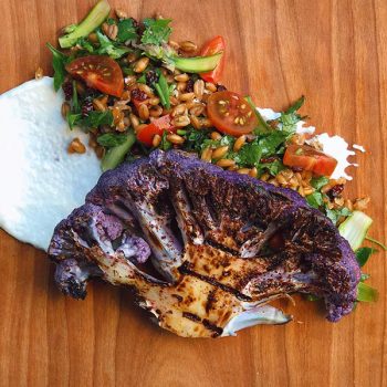 Sumac Cauliflower Steak with El Greco Spelt Salad