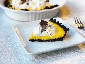Tumeric Silk Pie Slice