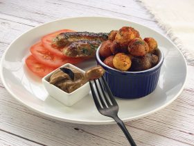 black garlic aioli paprika baby potato