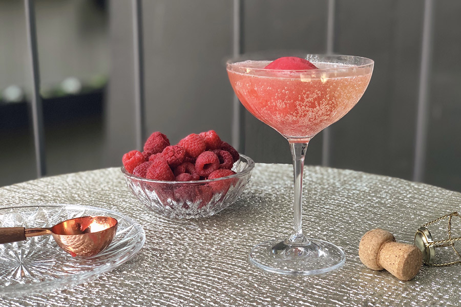 Raspberry Pearl Sherbet and Cava Float - A collection of spice-centric ...